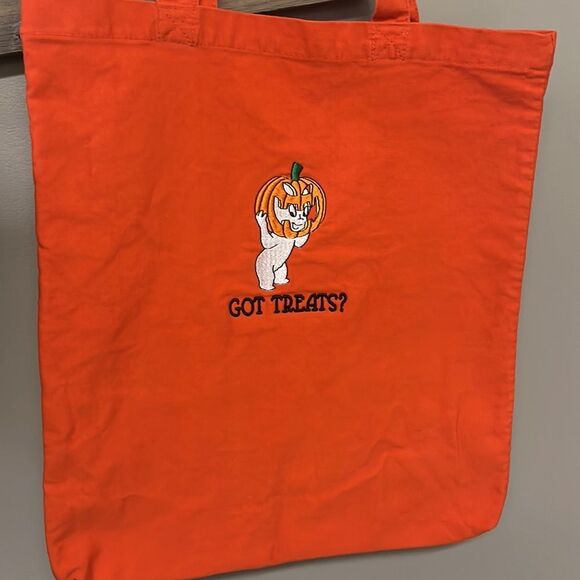 Halloween Trick or Treat Canvas Totes Casper The Ghost “Got Treats?”  Set if 2 - Picture 2 of 16